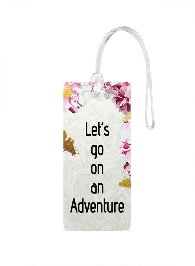 100yellow® Let’S Go On an Adventure Luggage Tags, Bag Tag Travel Id Labels Tag for Baggage Suitcases Bags with Silicon- Ideal for Travel - Image 2